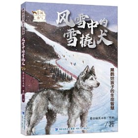 风雪中的雪橇犬