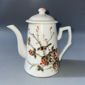 民国时期花鸟茶壶