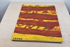 Derriere le Miroir No200 Tapies.   塔皮埃斯  1972年 限量150  封面和三个内页为版画