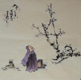 李力民  四尺斗方  《寒香》  带作者彩页
