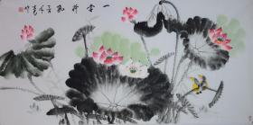 贺东光 四尺整张《一堂荷气1》