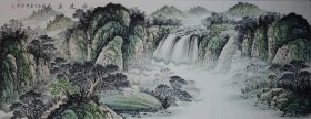 陈明彤先生小六尺整张《源远流长5》尺寸约180x70厘米，带作者彩页
