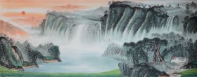 陈明彤先生小六尺整张《源远流长3》尺寸约180x70厘米，带作者彩页