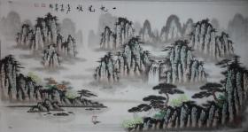 刘金石先生 六尺整张 山水作品 《一帆风顺1》尺寸约180x95厘米