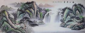 冯君涛  小六尺整张  《松山飞泉3》   带作者彩页