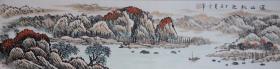 何云峰 四尺对开 山水作品 《溪山秋色5》带作者彩页