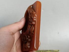 乡下收的清代雕工不错的田黄石砚台