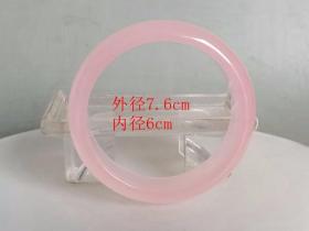 乡下收的 冰种粉 色 翡翠手镯