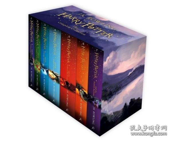 英文原版 Harry Potter Box set 哈利波特1-7套装盒装 JK罗琳经典读物魔幻冒险小说儿童文学小学中学生读物书籍