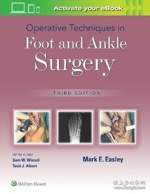 预订 Operative Techniques in Foot and Ankle Surgery 足部与脚踝手术技术，第3版，英文原版