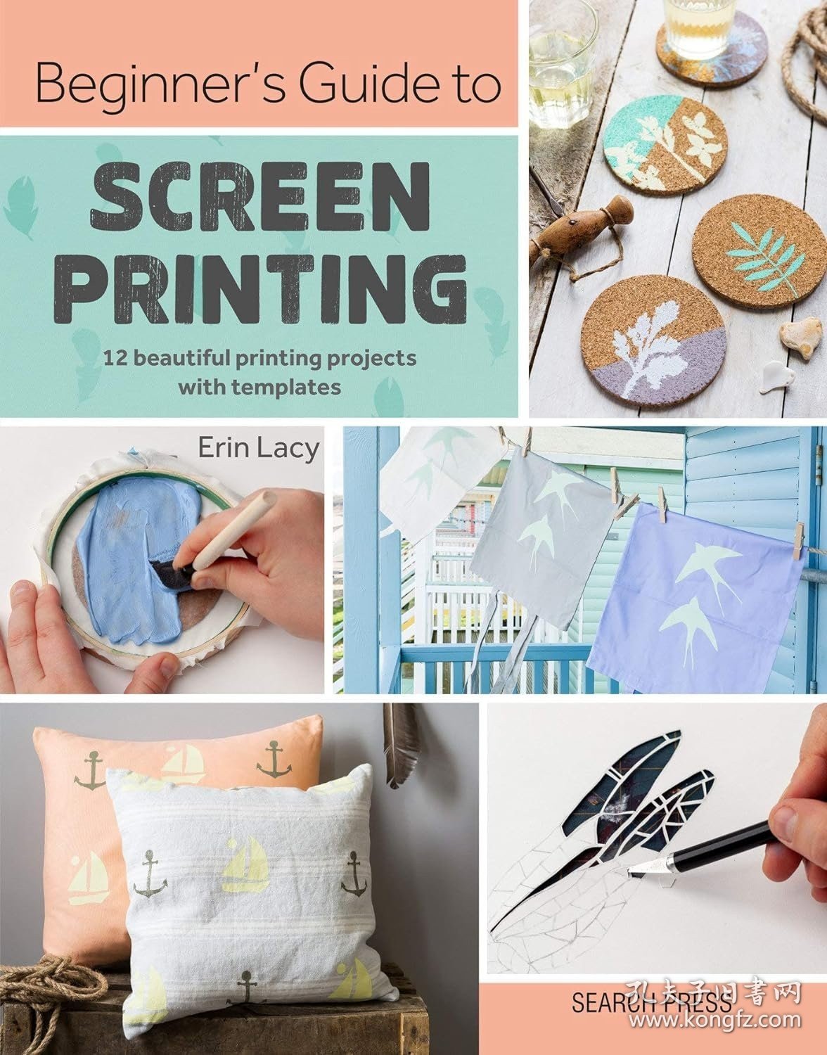 Beginner’s Guide to Screen Printing: 12 beautiful printing projects with templates，丝网印刷指南，英文原版