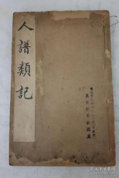 人譜類記 一册六卷全