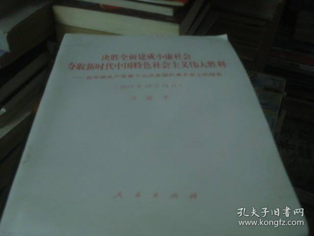 决胜全面建成小康夺取新时代中国特色社会主义伟大胜利