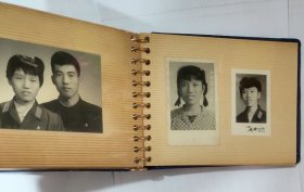 横式缎面粘胶照相薄 17张老照片