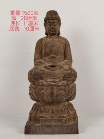 沉香木浮雕莲花佛像一尊。