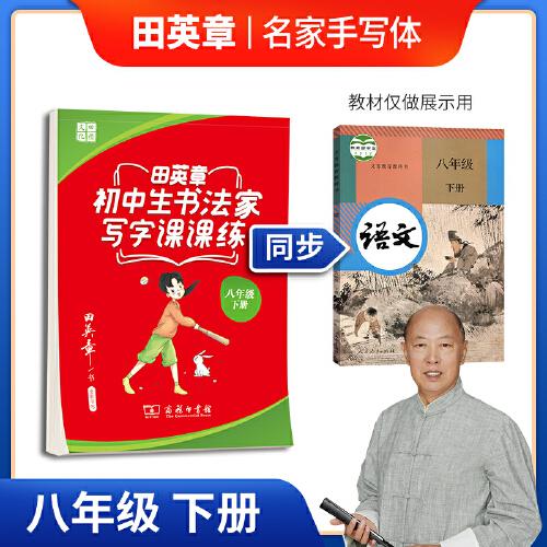 田英章楷书字帖 小学生书法家写字课课练 统编版同步教材 硬笔书法楷书字帖八年级下册