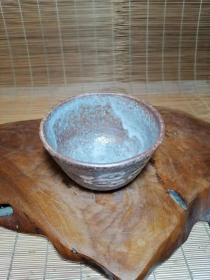 日本回流陶瓷器 志野焼名家 野中春清 造 鼠志野茶碗