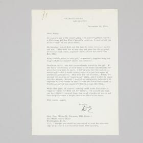 艾森豪威尔签名信一封