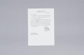 联合国军司令李奇微签名信一封