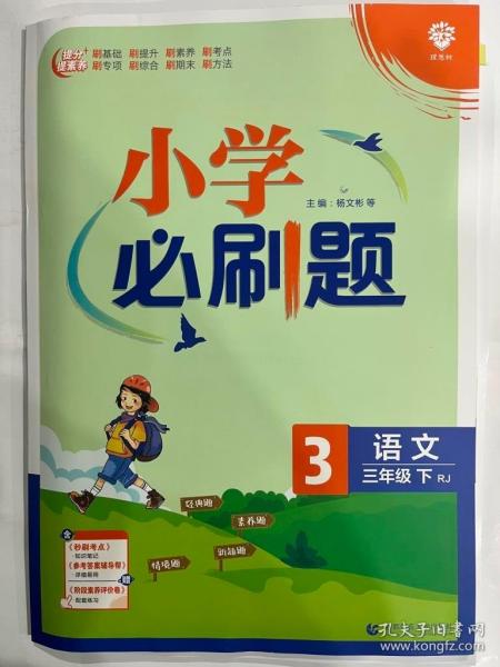 小学必刷题 语文三年级下 RJ人教版（配秒刷难点、阶段测评卷）理想树2022版