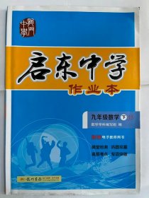 2019  启东中学 作业本 九年级数学下（JS）（16开 正版库存未阅书）