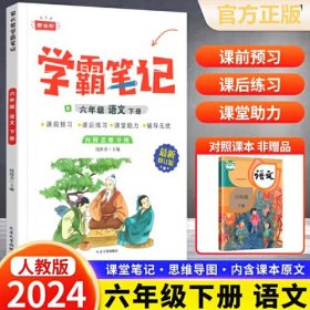 学霸笔记六年级语文下册语文笔记6年级下册学霸笔记同步教材随堂预习重点知识讲解同步知识教材解析完全解读课本讲解资料复习书籍