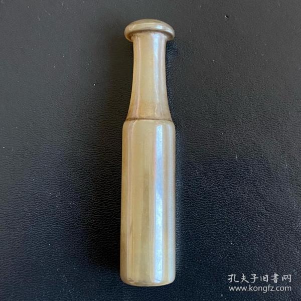 一口价古董清代老冰糖玛瑙超大烟嘴烟具俏色玛瑙手把件古玉老玉石器买家自鉴特价包邮