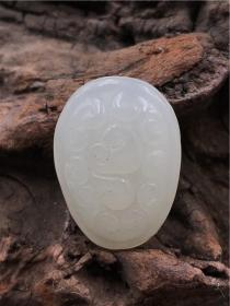 一口价古董古玉老玉石器民国老和田玉白玉如意富甲天下小配饰买家自鉴特价