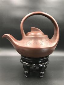 一口价古董老民国仿明代时大彬款超大紫砂壶茶馆茶壶有小磕碰买家自鉴特价