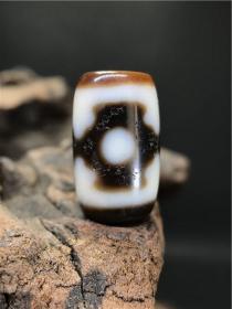 一口价古董老玛瑙城坛三眼天珠古珠子台湾珠子配饰吊坠手饰买家自鉴特价包邮