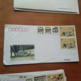 老信封 一张有5张邮票