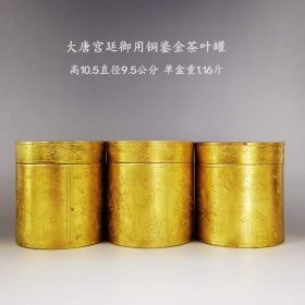 铜鎏金茶叶罐（此价格为单个价格，多要请详询店家。）