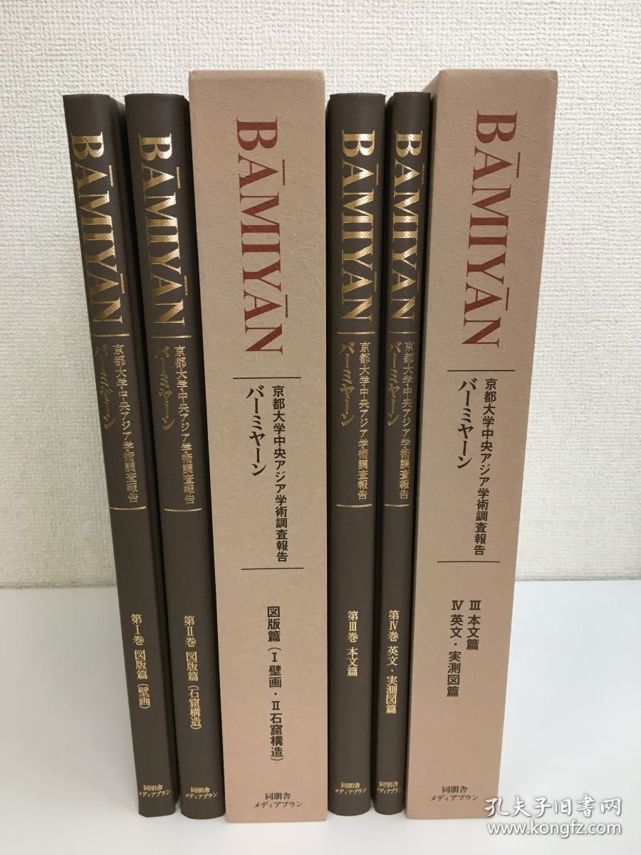 国内现货！バーミヤーン　京都大学中央アジア学術調査報告　図版篇1・2／本文篇1・2　全4冊 巴米扬 石窟调查 学术名著