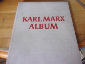 KARL MARX ALBUM  红色精品，共产主义运动珍贵史料，大型画刊《卡尔马克思纪念册》1953年外文原版,,內含《新莱茵报》等红色收藏报刊的原大影印件