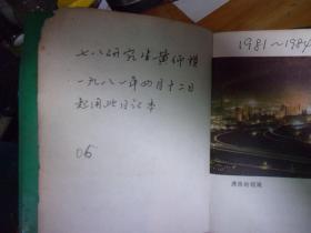 老中医黄仰模(广州中医药大学教授,博士导,金匮专家)1981-1984年日记1本,写满,手记旁粘贴票证若干,如图.