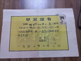 1957年中共西安市委初级党校毕业证书