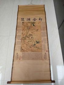 名人手绘三友百禽图