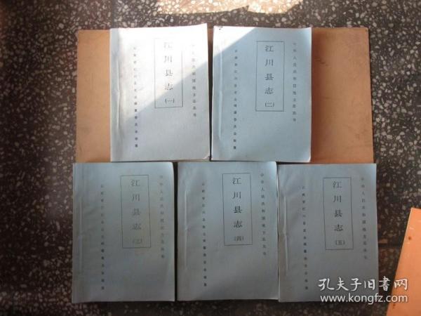 江川县志，平装16开，1——5厚册一套全，应为最初版本，此版本较为少见，当时的发行量应该就100本左右吧，喜欢的不要错过