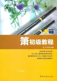 正版现货 箫初级教程（附示范VCD光盘）：荣政湖南文艺