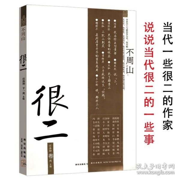 正版现货 很二 不周山著描述世间疾苦职业愤青的苦逼文字意见领袖的闪亮人格庄涤坤冯唐胡赳赳等现当代杂文散文作品集