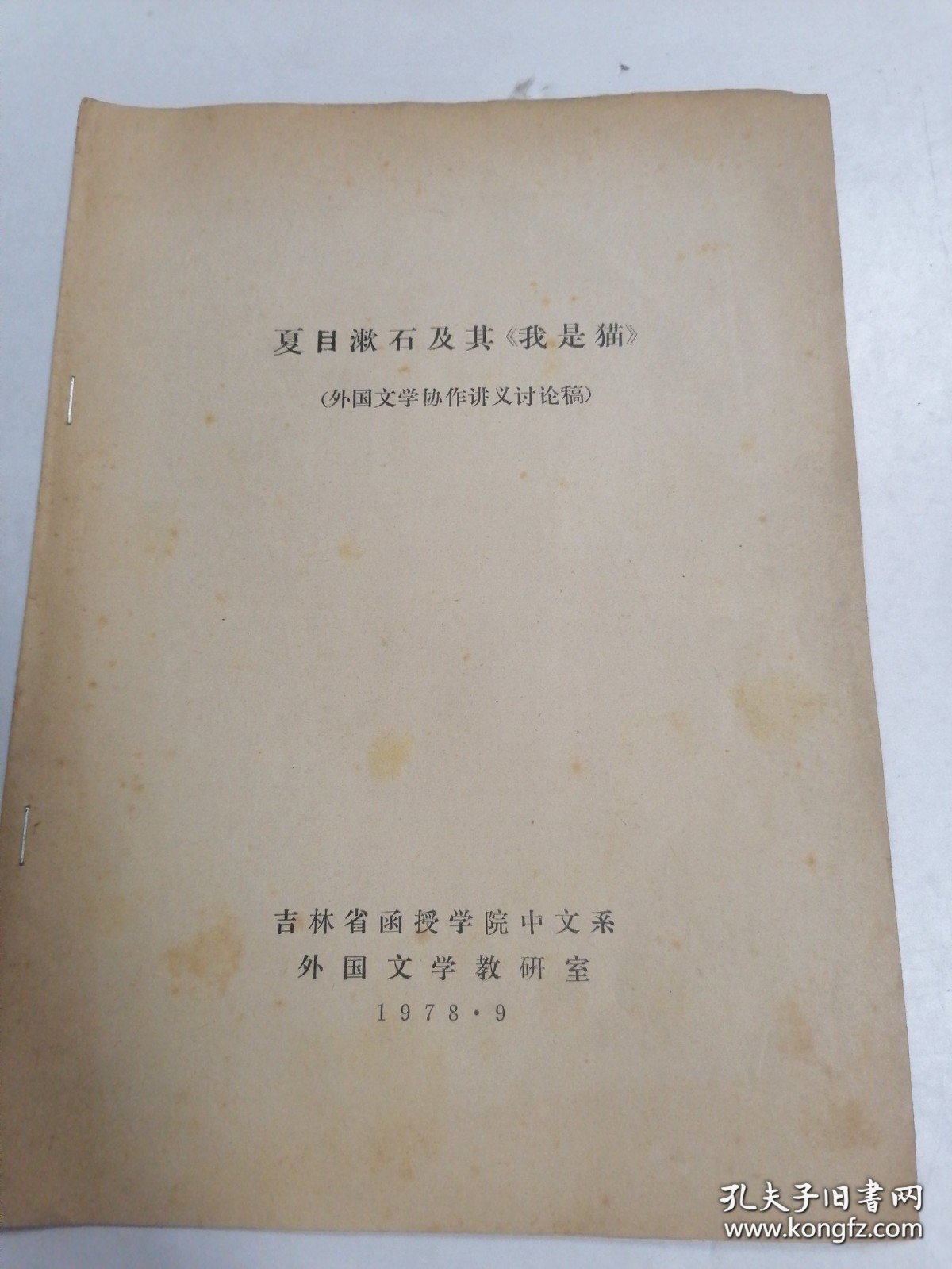 夏日漱石及其《我是猫》