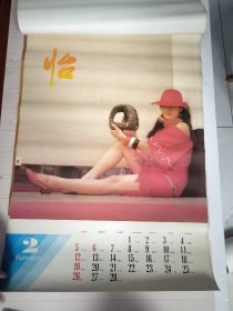 1989年美女模特明星挂历：13张全 风华 大幅75*52