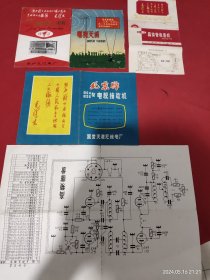 带语录的   701晶体管收音机、电视天线、北京牌824、825型电视接收机 等说明 五份