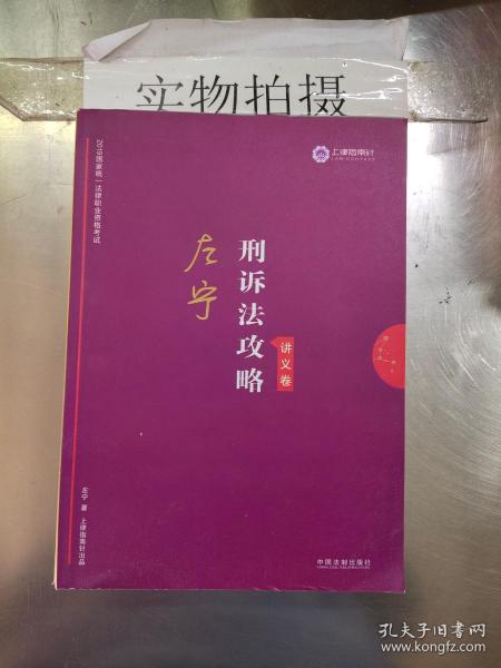 司法考试2019 上律指南针 2019国家统一法律职业资格考试：左宁刑诉法攻略·讲义卷