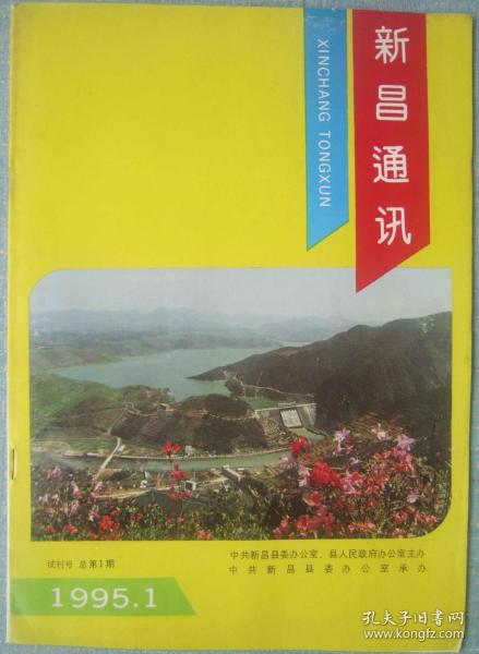 56、《新昌通讯》新昌95年试刊号16开32页4封彩印