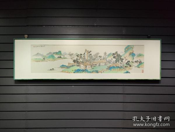 何伟 早春图 132×33cm
外框 绿檀染蓝色173×48cm