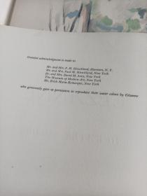 特稀少   Cezanne 10 water colors 1947年出版  塞尚水彩  开本45厘米*32厘米  （散页装，复制品9张 ）