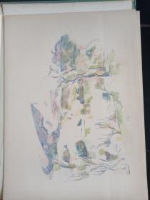 特稀少   Cezanne 10 water colors 1947年出版  塞尚水彩  开本45厘米*32厘米  （散页装，复制品9张 ）