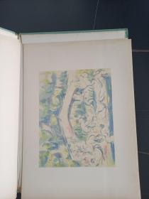 特稀少   Cezanne 10 water colors 1947年出版  塞尚水彩  开本45厘米*32厘米  （散页装，复制品9张 ）