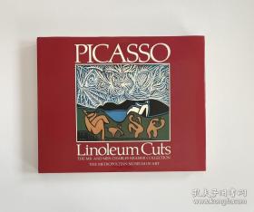 稀少  Pablo Picasso: Linoleum Cuts 毕加索麻胶版画集 兰登书屋1985年 开本约30厘米*24.5厘米 印刷精美